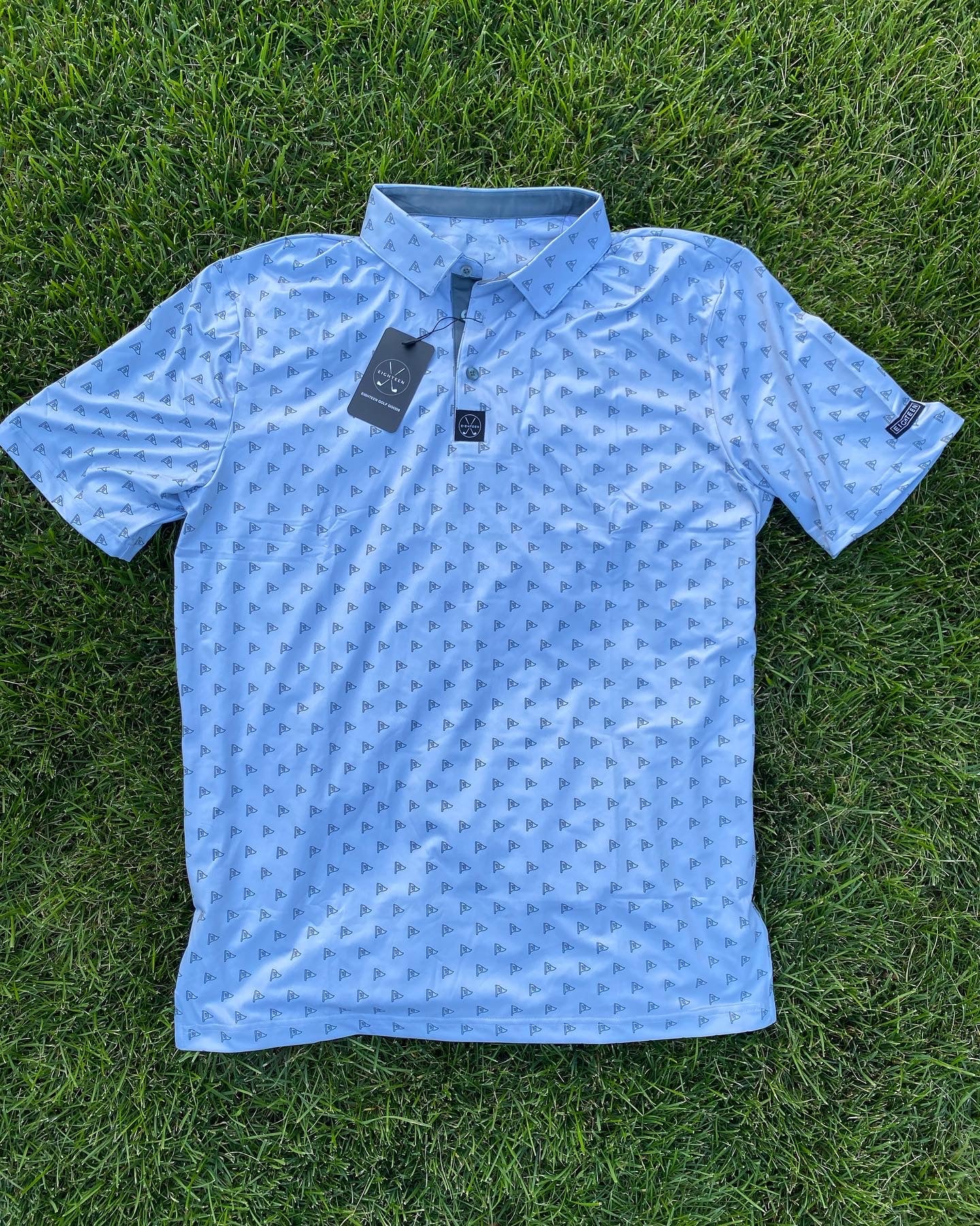 Gray Flag Golf Polo